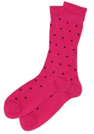 Pink and Navy Polka Dot Socks