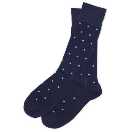 Blue Polka Dot Dress Socks