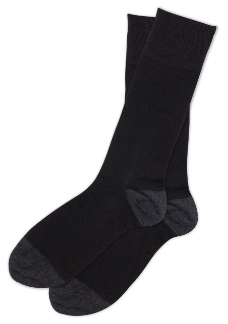 Solid Black Mens Dress Socks