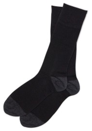 Solid Black Mens Dress Socks