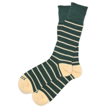 Hunter Green and Yellow Striped Socks