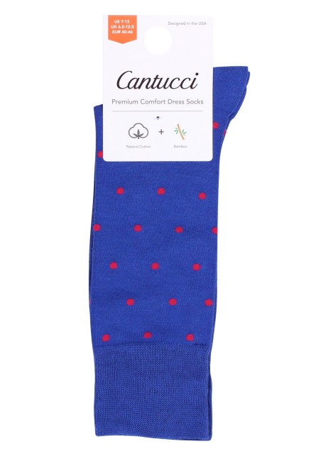 Royal Blue and Pink Polka Dot Socks Packaging