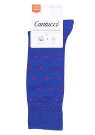 Royal Blue and Pink Polka Dot Socks Packaging