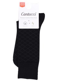 Black Window Pane Check Socks Packaging