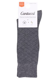 Charcoal Window Pane Check Socks Packaging