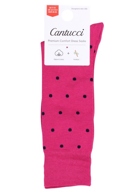 Pink and Navy Polka Dot Socks Packaging