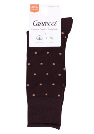 Brown and Tan Polka Dot Socks Packaging