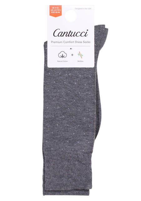 Pin Dot Socks in Dress Gray Packaging