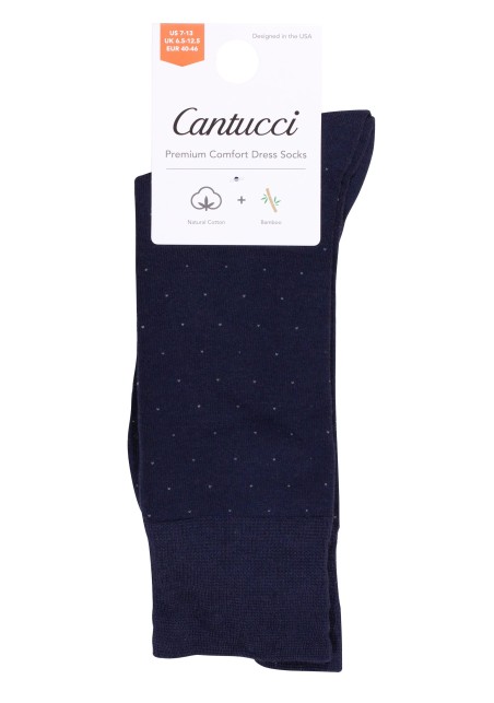 Midnight Blue Pin Dot Dress Socks Packaging