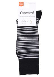 Micro Stripe Sock in Black and Gray
