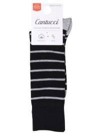 Black with Grey Striped Socks Packaging