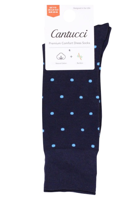 Blue Polka Dot Dress Socks Packaging