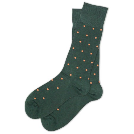 Green and Yellow Polka Dot Socks