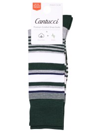 Gray, Navy, Green Striped Socks Packaging
