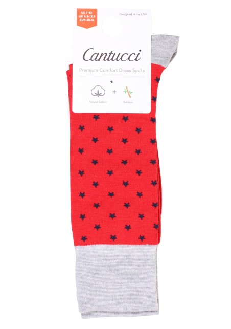 Red Socks with Navy Stars Packaging