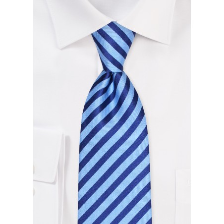 Classic Striped Tie in Elegant Blues