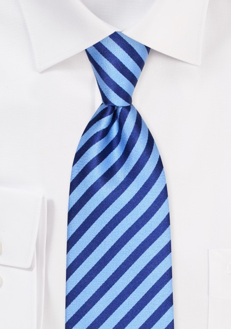 Blue Striped Kids Necktie