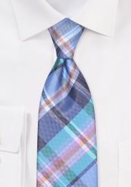 Madras Plaid Tie in XL