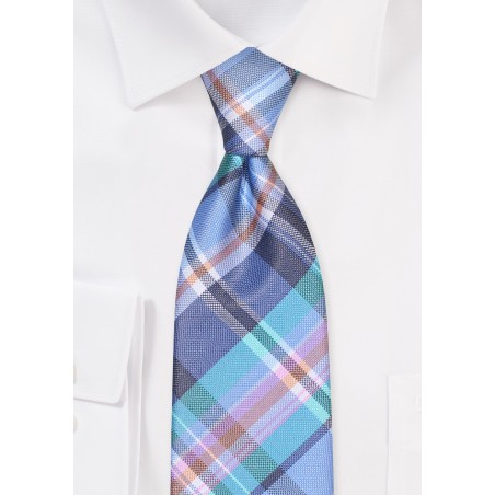 Madras Plaid Kids Necktie