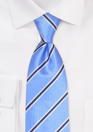 Elegant Repp Stripe Mens Tie in Sky