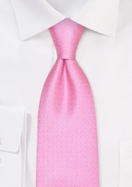 Pink Tie with Woven Texture