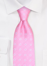 XL Pink Tie with Tiny Florals