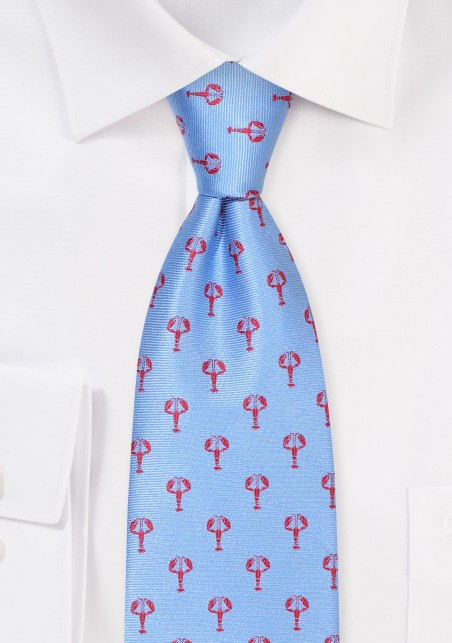 XL Tie with Tiny Lobesters