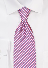Repp Stripe Kids Tie in Red, White, Blue