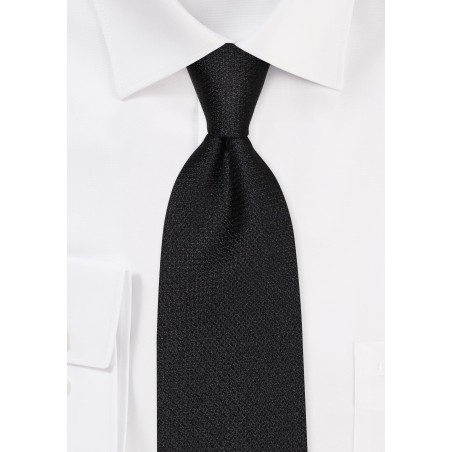 Matte Silk Tie for Kids in Solid Black