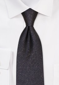 Black and Silver Glitter Tie in XL