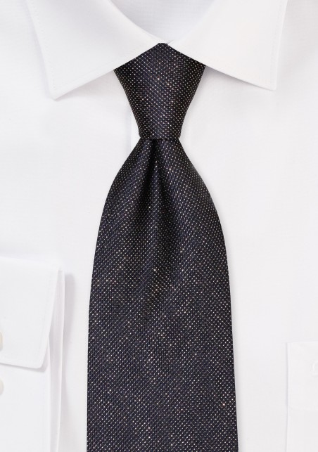 Black and Gold Glitter Tie for Kids
