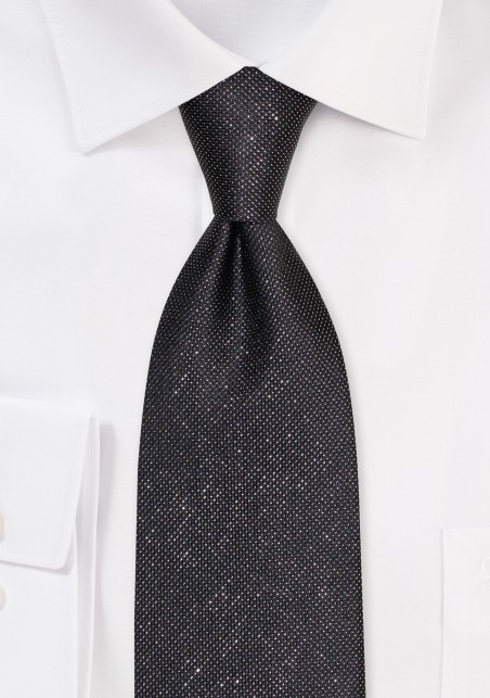 Formal Sparkly Tie in Black and Silver