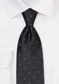 Black Kids Polka Dot Tie in Satin Silk