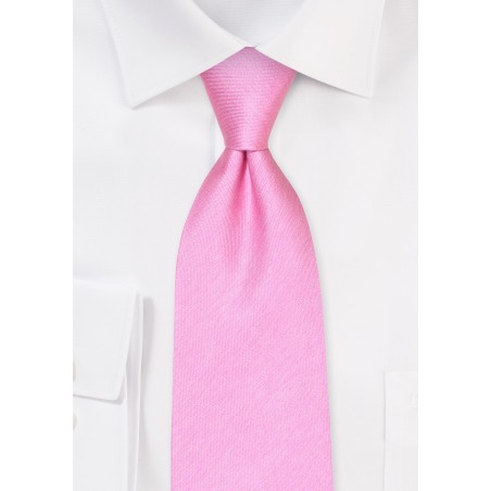 Carnation Pink Silk Necktie