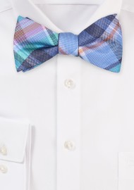 Mens Bowtie in Colorful Madras Plaid