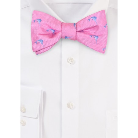 Pink Bow Tie with Sailfish