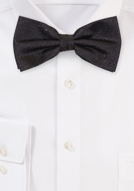 Black and Gold Glitter Bowtie in Silk