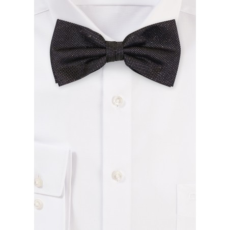 Black and Gold Glitter Bowtie in Silk