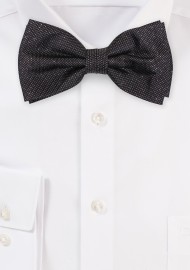 Black and Silver Glitter Bowtie in Silk