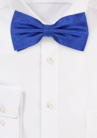 Royal Blue Mens Bowtie in Pure Raw Silk