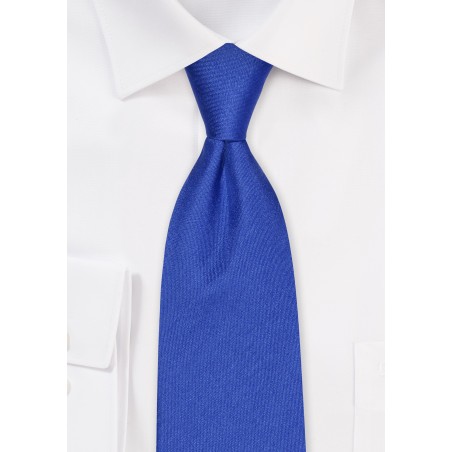 Marine Blue Silk Tie | Mens Silk Necktie in Solid Marine Blue