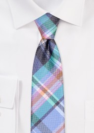 Madras Slim Tie | Skinny Necktie in Madras Check