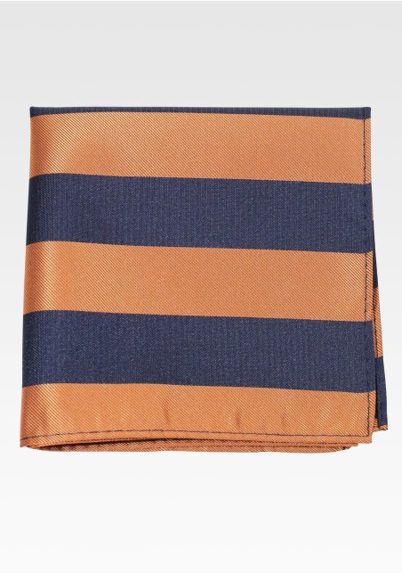 Turquoise and Pink Striped Pocket Square