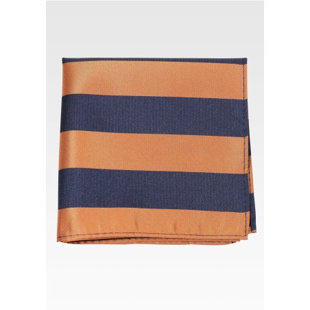 Turquoise and Pink Striped Pocket Square