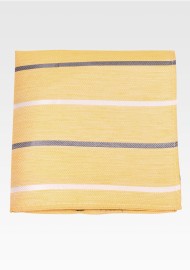 Linen, Cotton, Sulk Suit Pocket Hanky in Sun Yellow