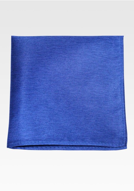Raw Silk Pocket Square in Royal Blue