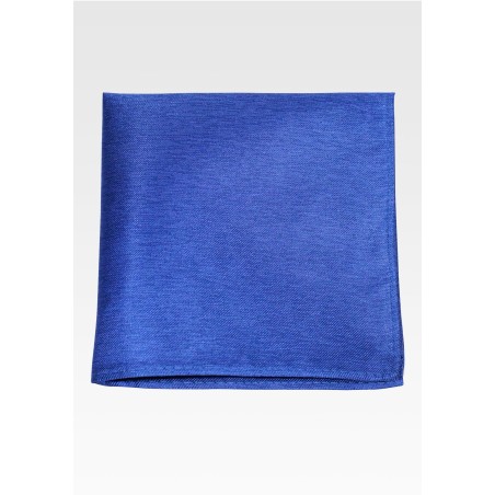 Raw Silk Pocket Square in Royal Blue