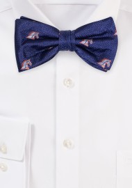 Navy Equestrian Bow Tie | Navy Bow Tie with Horses