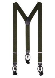 Dark Olive Elastic Band Suspenders