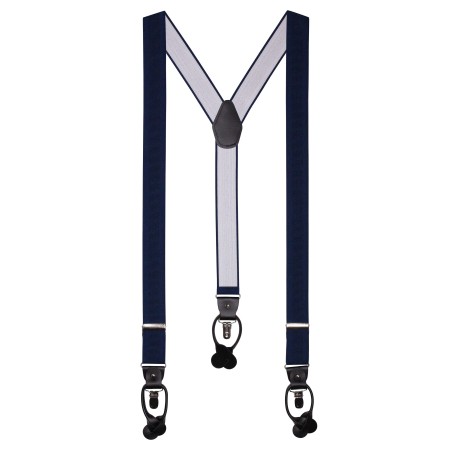 Dress Blue Elastic Band Suspenders